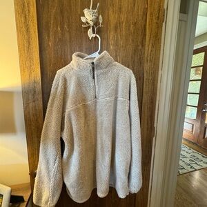 Cozy Cream Quarter-Zip Pullover
